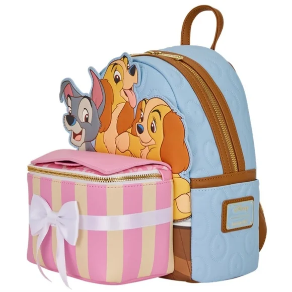 Loungefly Lady And The Tramp Puppies Pop - Up Backpack - Picture 4 of 4
